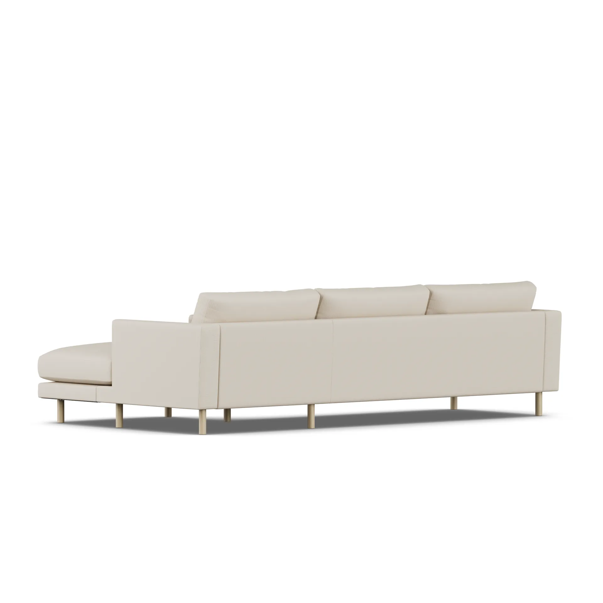 Bredhult sofa, Jump Beige 1956-witgeoliede eiken, 2,5-zits C1 1898