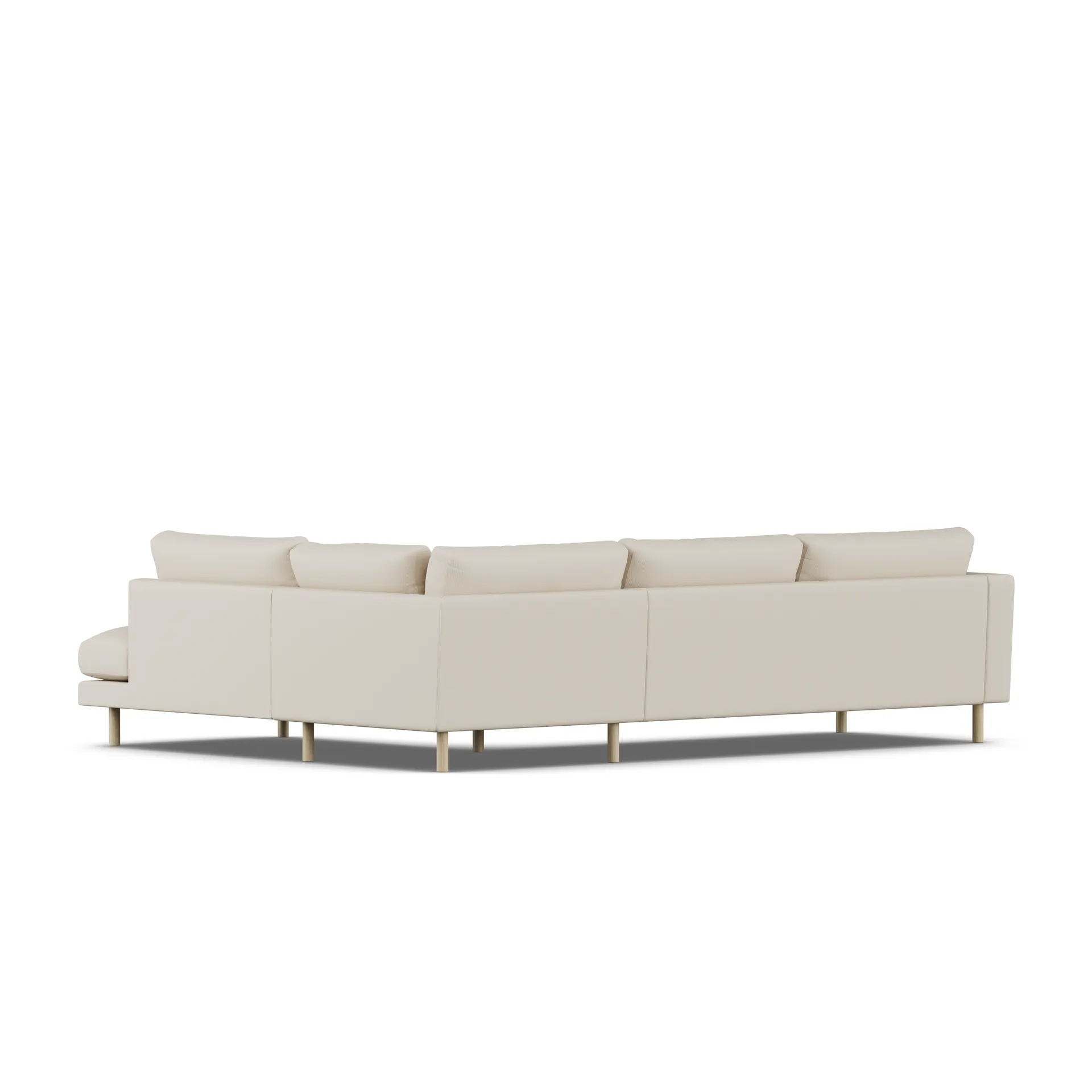 Bredhult sofa, Jump Beige 1956-witgeoliede eiken, 3-zits A1 1898