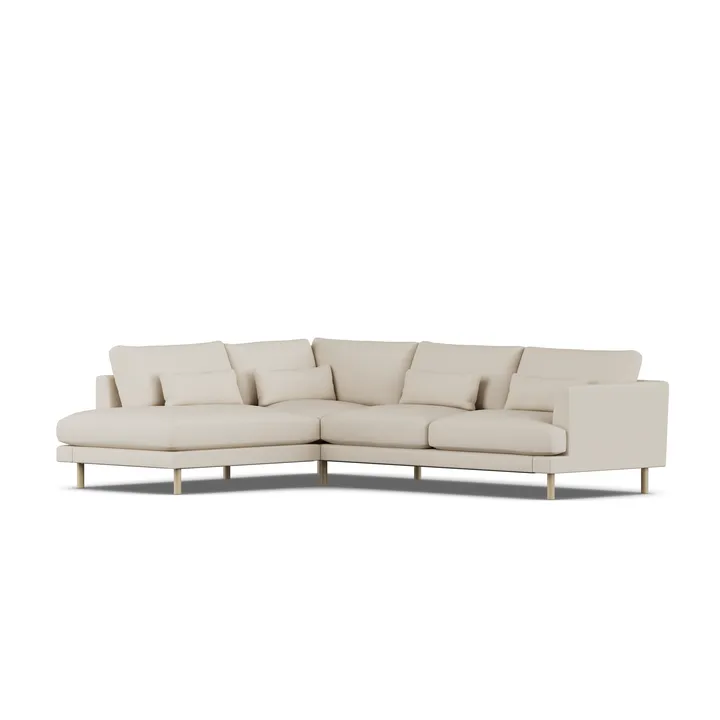 Bredhult sofa - Jump Beige 1956-witgeoliede eiken, 3-zits A2 - 1898