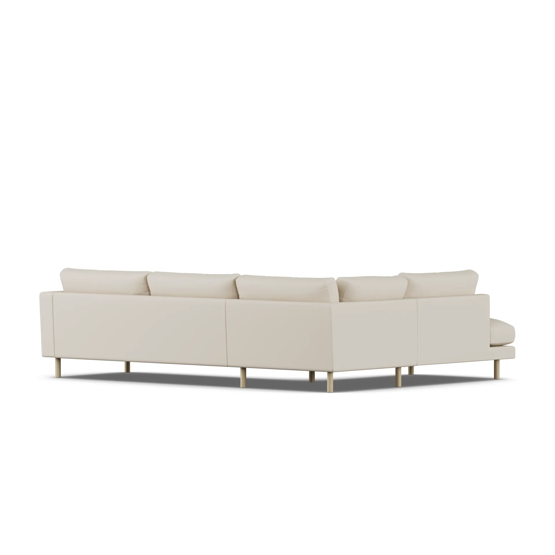 Bredhult sofa, Jump Beige 1956-witgeoliede eiken, 3-zits A2 1898