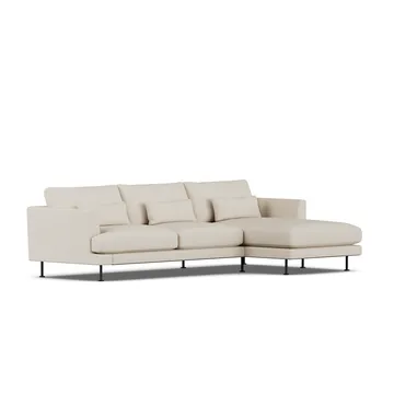 Bredhult sofa - Jump Beige 1956-zwart staal, 2,5-zits C1 - 1898