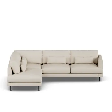 Bredhult sofa - Jump Beige 1956-zwart staal, 3-zits A2 - 1898