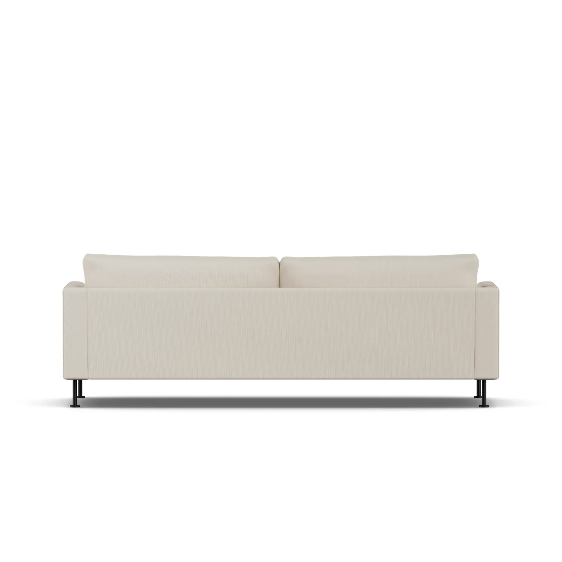 Bredhult sofa, Jump Beige 1956-zwart staal, 3-zits 1898