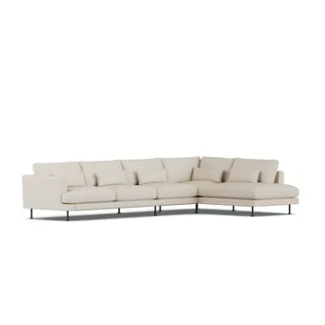 Bredhult sofa - Jump Beige 1956-zwart staal, 4-zits B1 - 1898