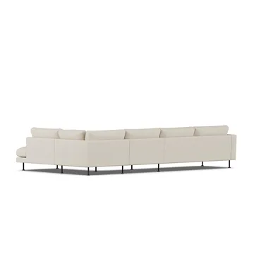 Bredhult sofa - Jump Beige 1956-zwart staal, 4-zits B1 - 1898