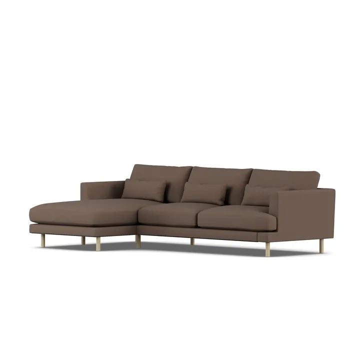 Bredhult sofa - Jump Brown 1955-witgeoliede eiken, 2,5-zits C2 - 1898