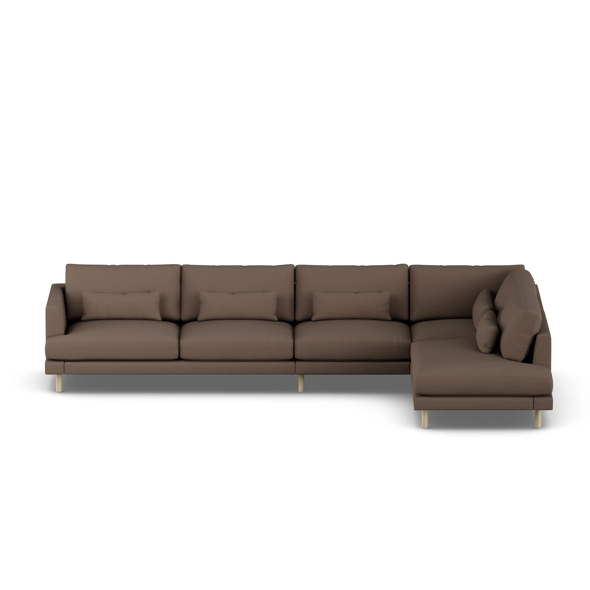 Bredhult sofa, Jump Brown 1955-witgeoliede eiken, 4-zits B1 1898