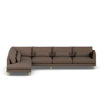 Bredhult sofa - Jump Brown 1955-witgeoliede eiken, 4-zits B2 - 1898