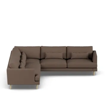 Bredhult sofa - Jump Brown 1955-witgeoliede eiken, hoekbank F - 1898