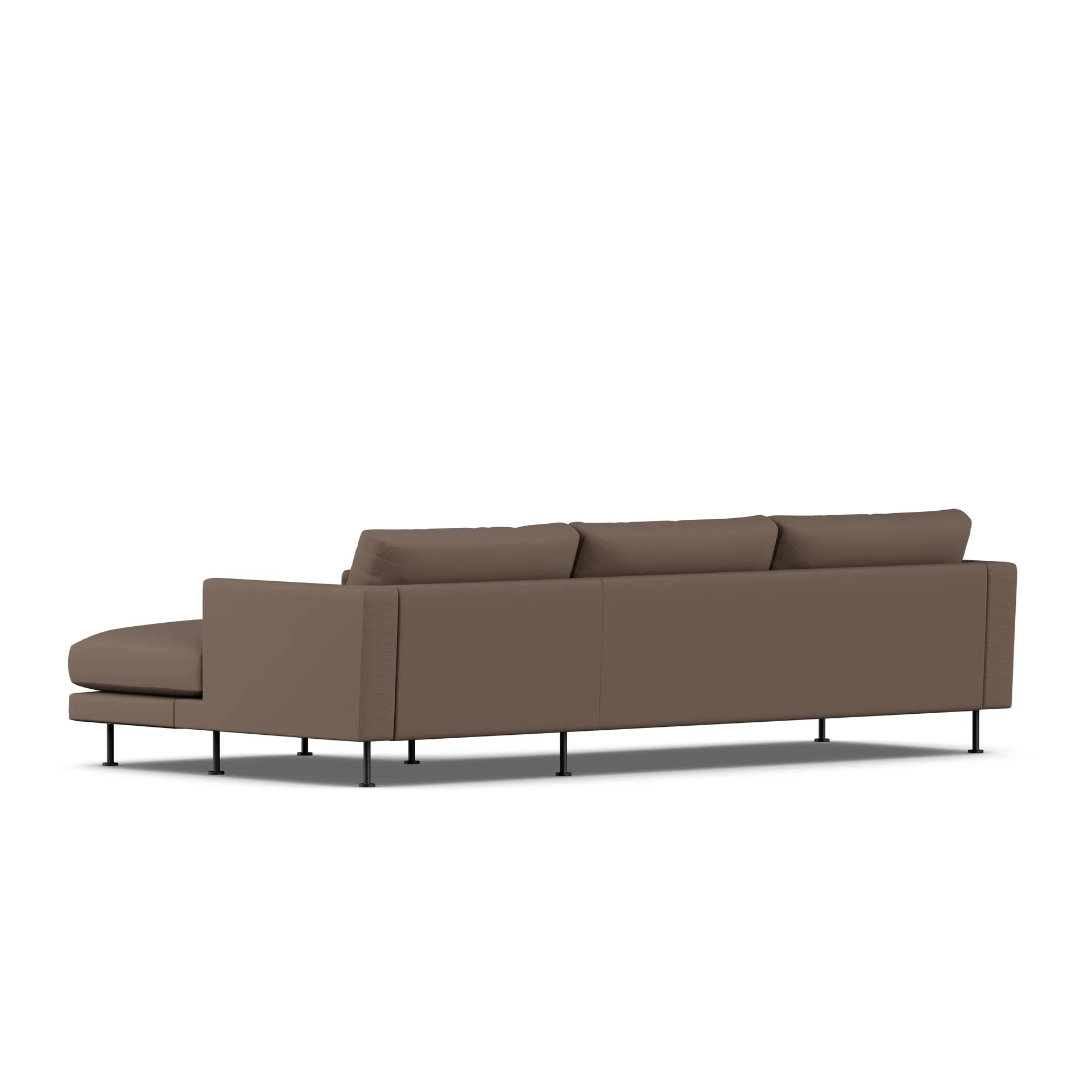 Bredhult sofa, Jump Brown 1955-zwart staal, 2,5-zits C1 1898