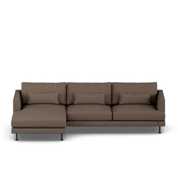 Bredhult sofa - Jump Brown 1955-zwart staal, 2,5-zits C2 - 1898