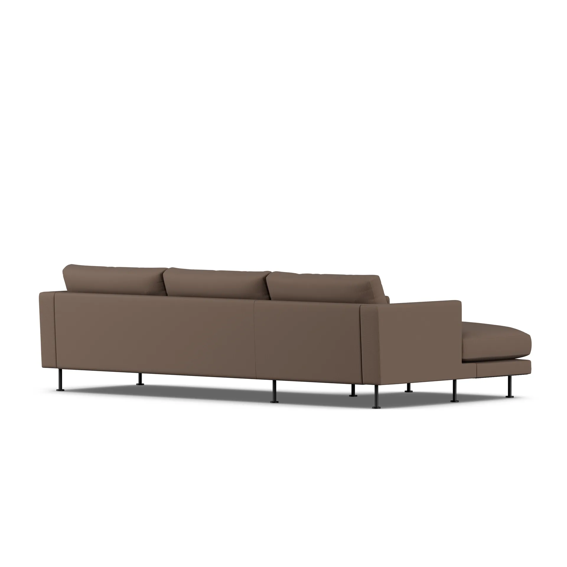 Bredhult sofa, Jump Brown 1955-zwart staal, 2,5-zits C2 1898