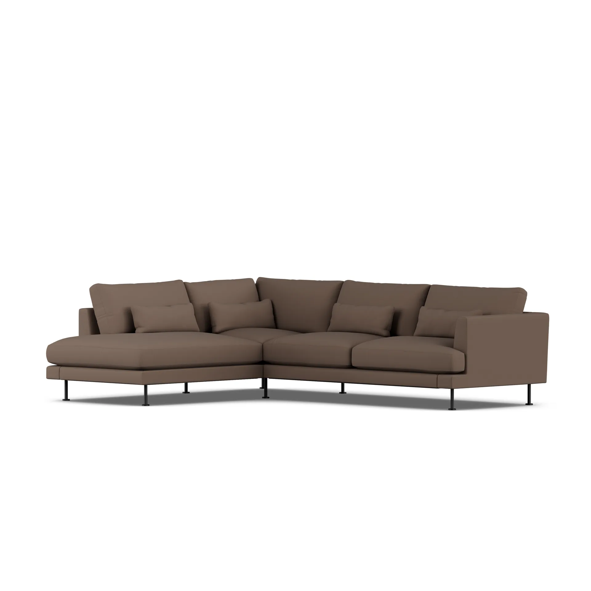 Bredhult sofa, Jump Brown 1955-zwart staal, 3-zits A2 1898