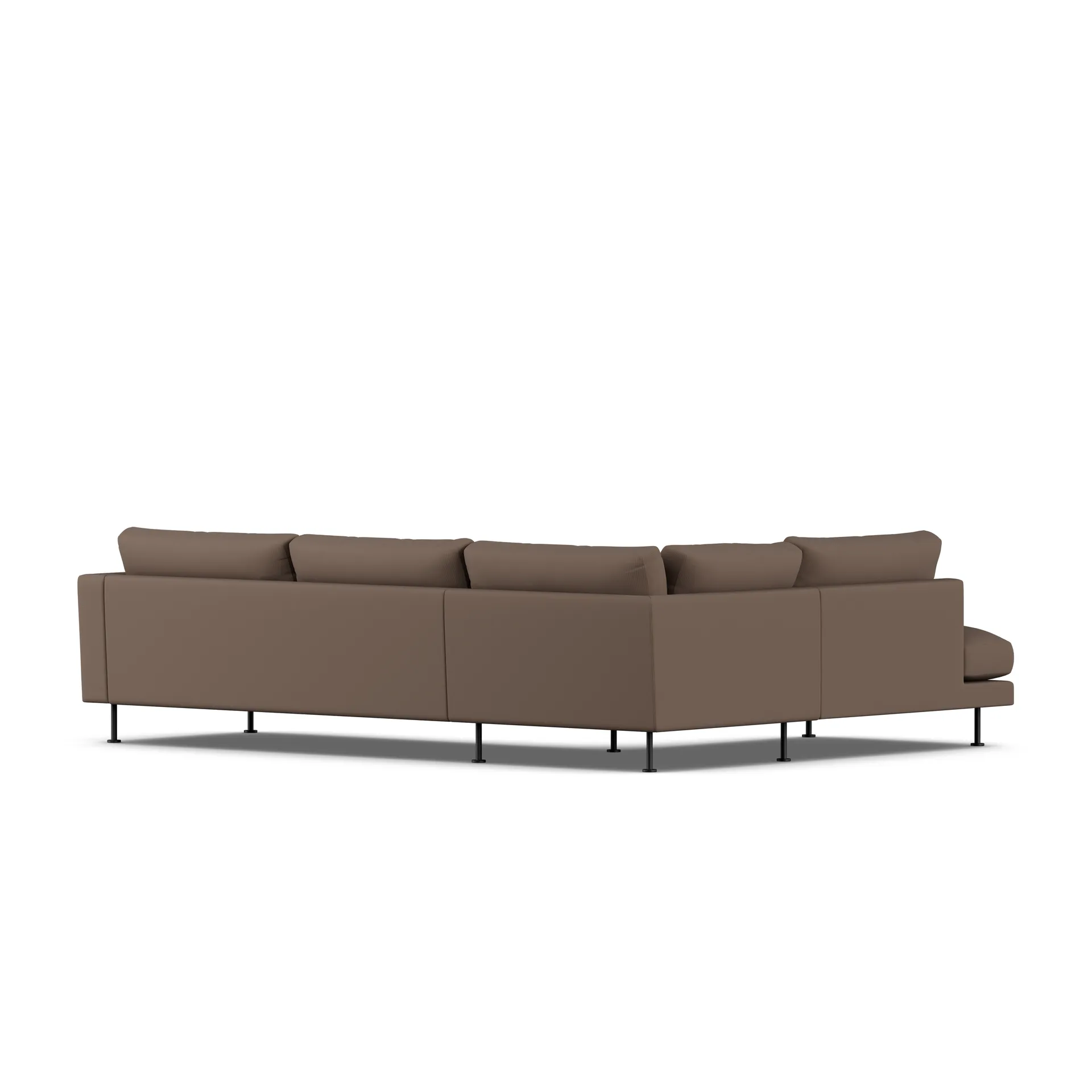 Bredhult sofa, Jump Brown 1955-zwart staal, 3-zits A2 1898