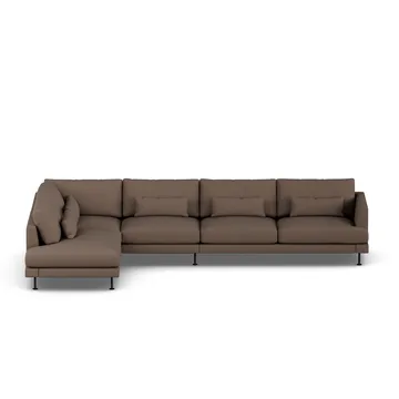 Bredhult sofa - Jump Brown 1955-zwart staal, 4-zits B2 - 1898