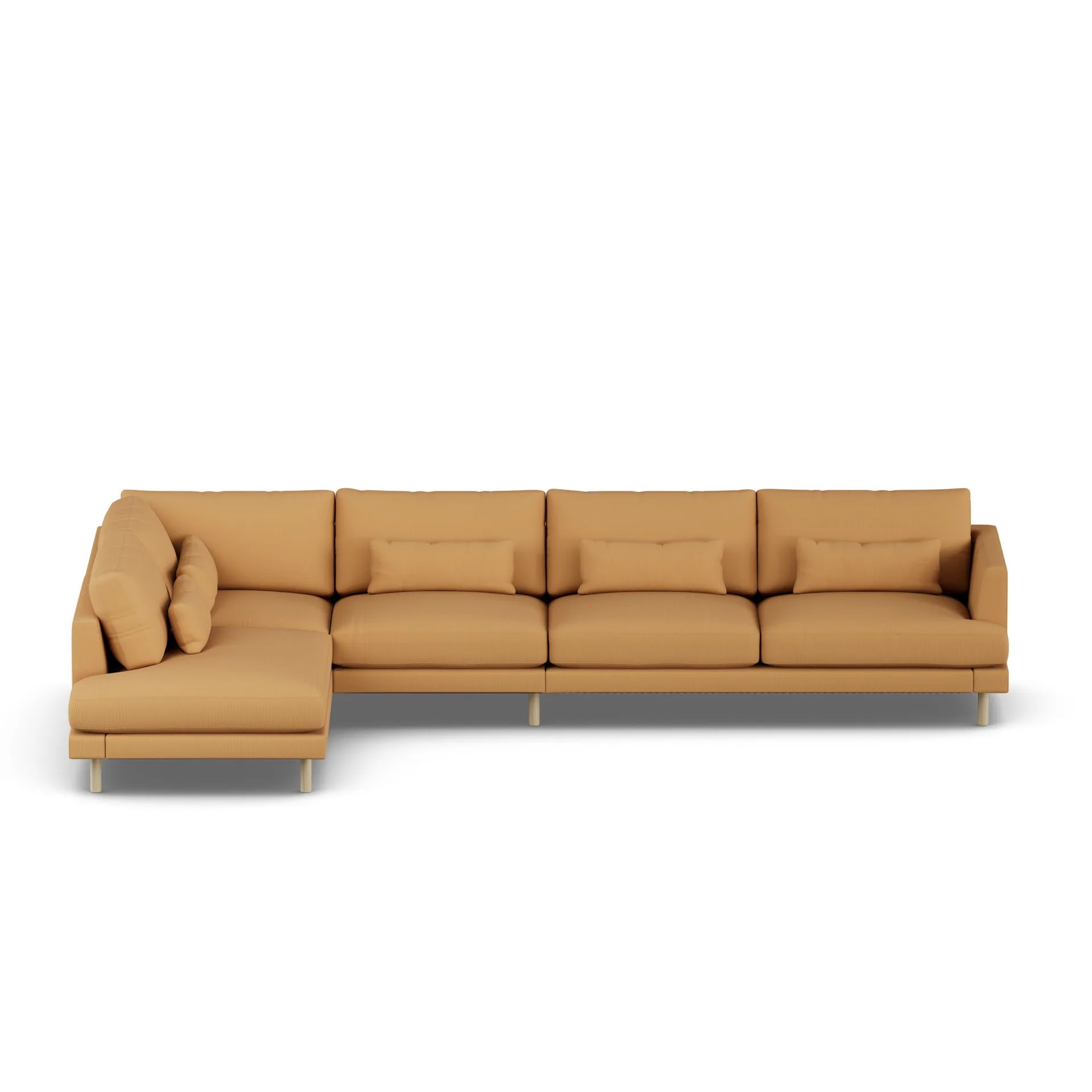 Bredhult sofa, Jump Honey 1959-witgeoliede eiken, 4-zits B2 1898