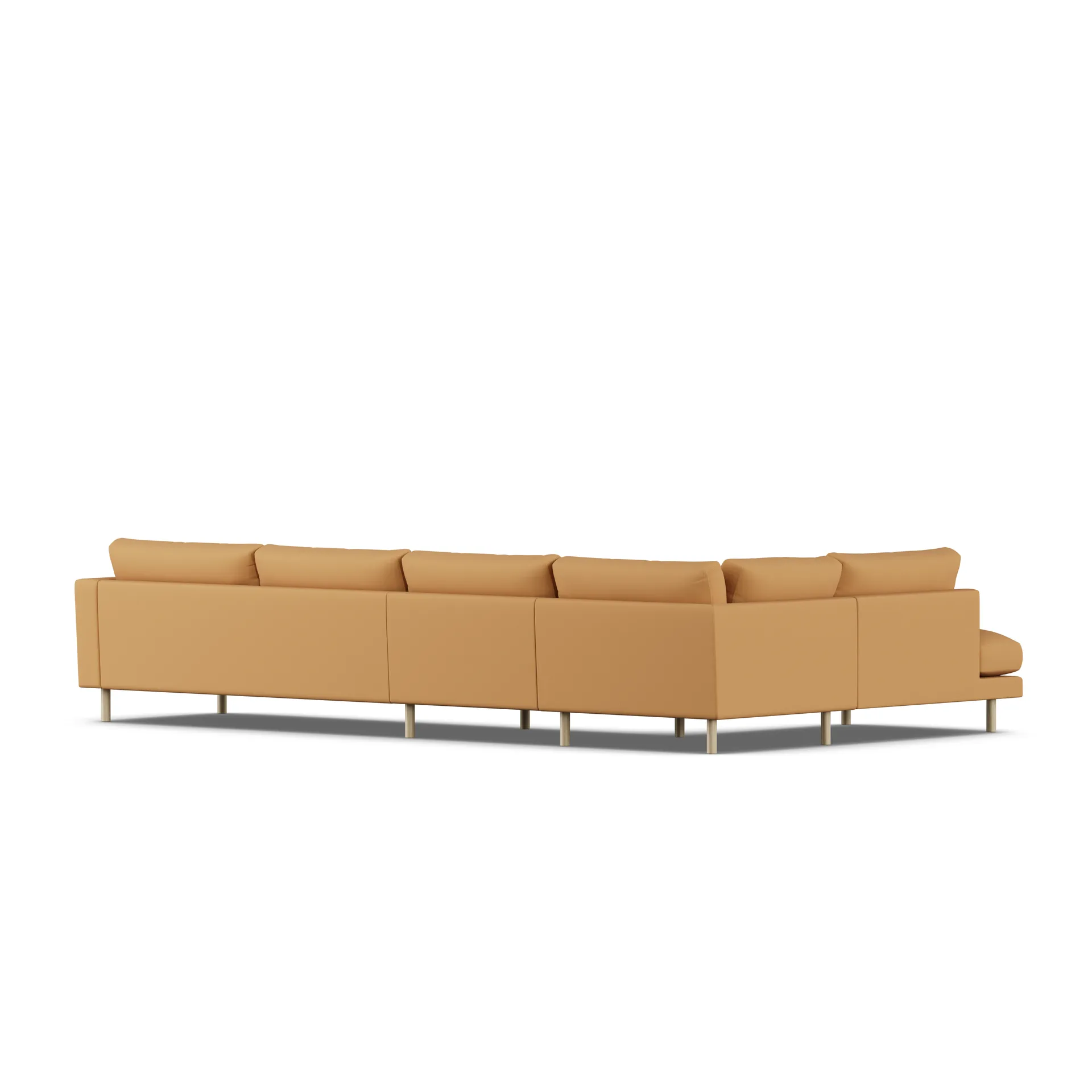 Bredhult sofa, Jump Honey 1959-witgeoliede eiken, 4-zits B2 1898