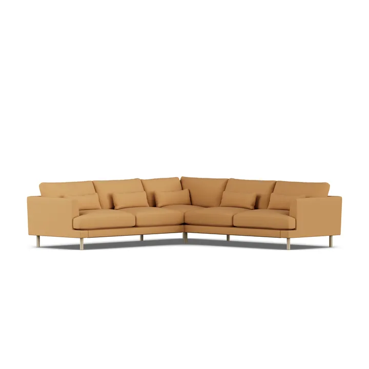 Bredhult sofa - Jump Honey 1959-witgeoliede eiken, hoekbank F - 1898