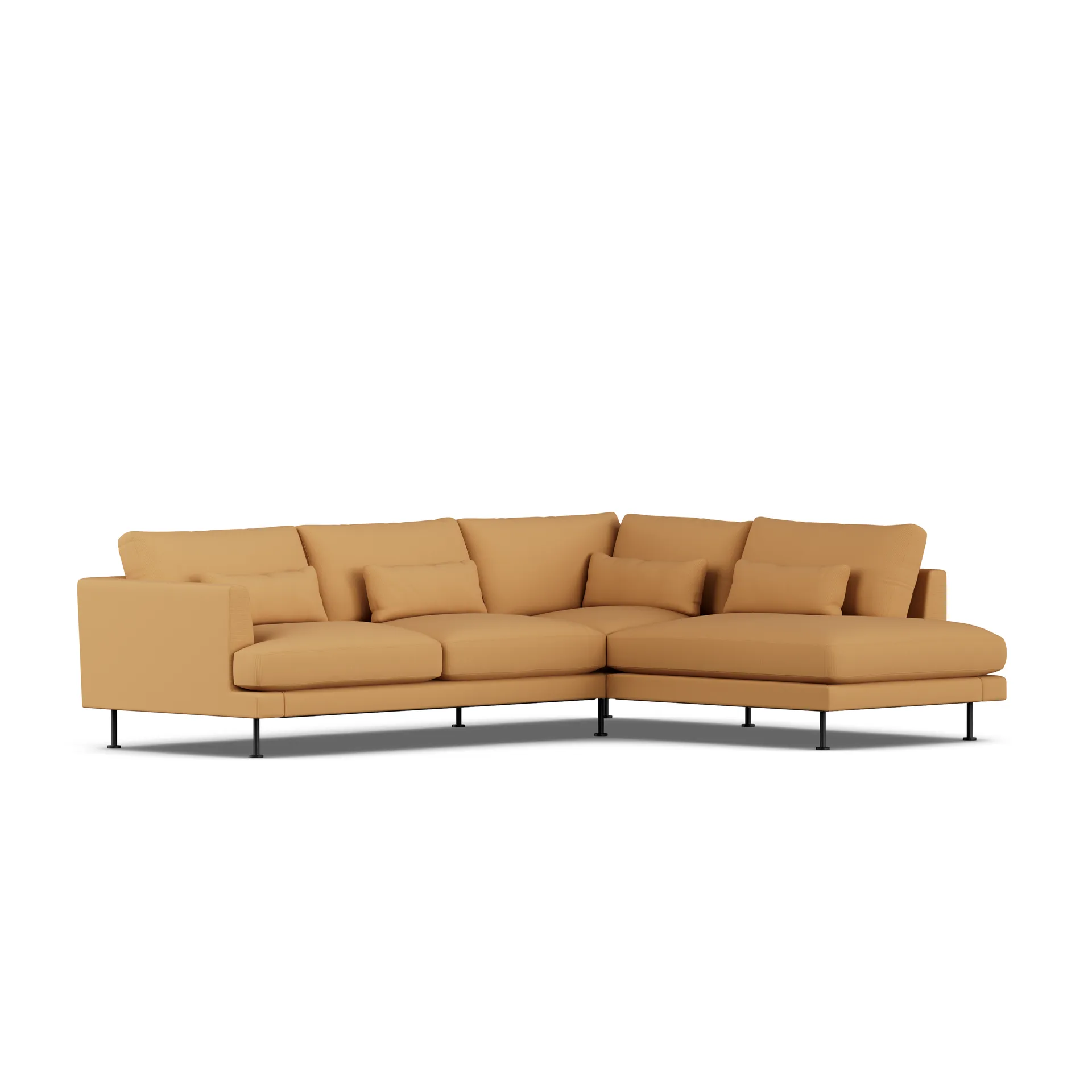 Bredhult sofa, Jump Honey 1959-zwart staal, 3-zits A1 1898