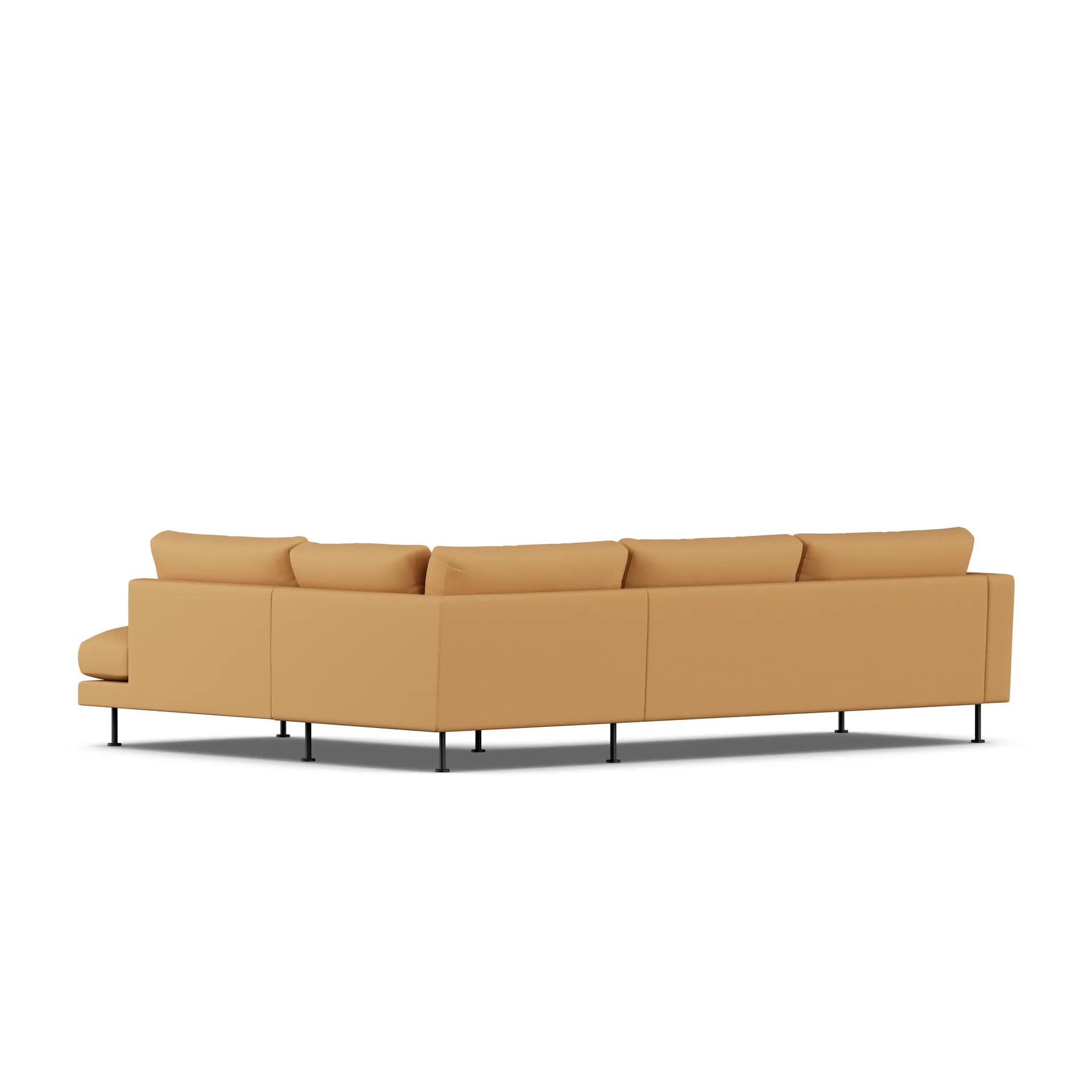Bredhult sofa, Jump Honey 1959-zwart staal, 3-zits A1 1898
