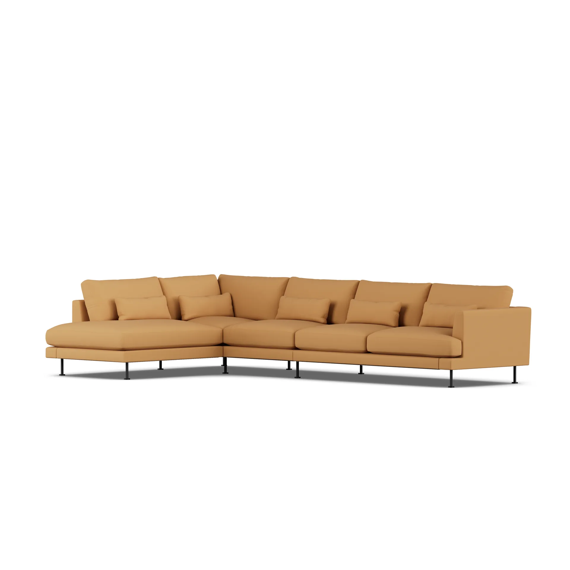 Bredhult sofa, Jump Honey 1959-zwart staal, 4-zits B2 1898