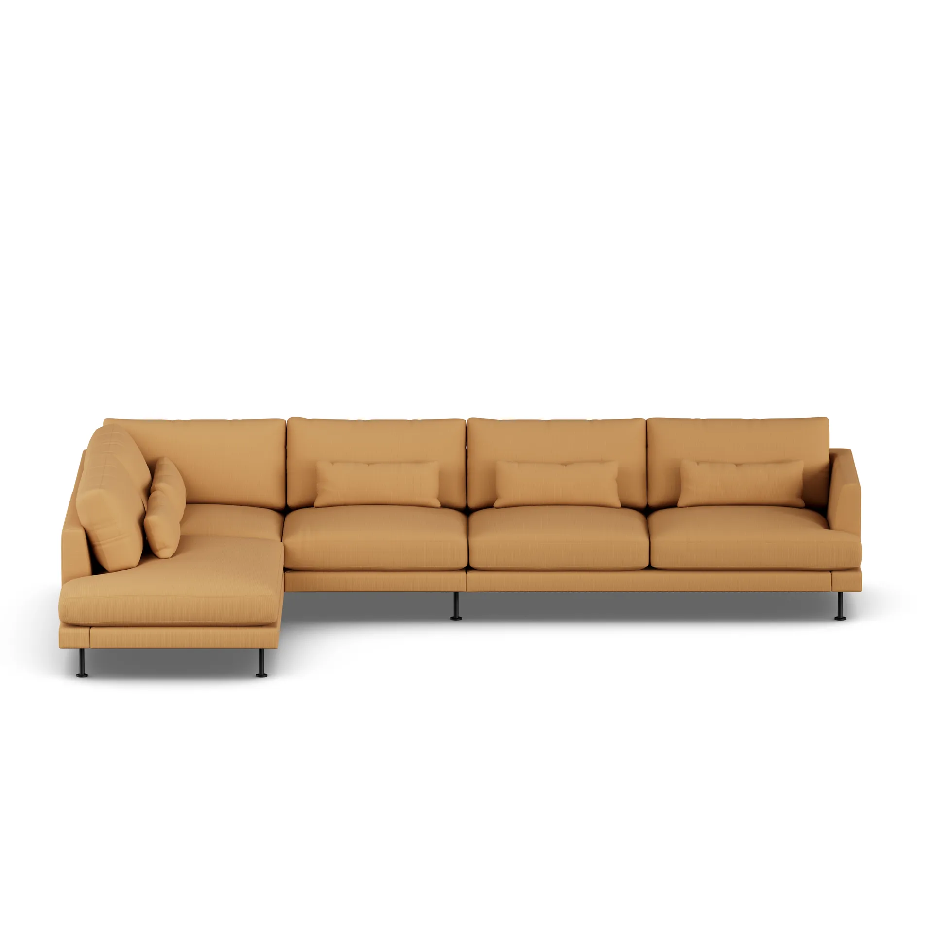 Bredhult sofa, Jump Honey 1959-zwart staal, 4-zits B2 1898