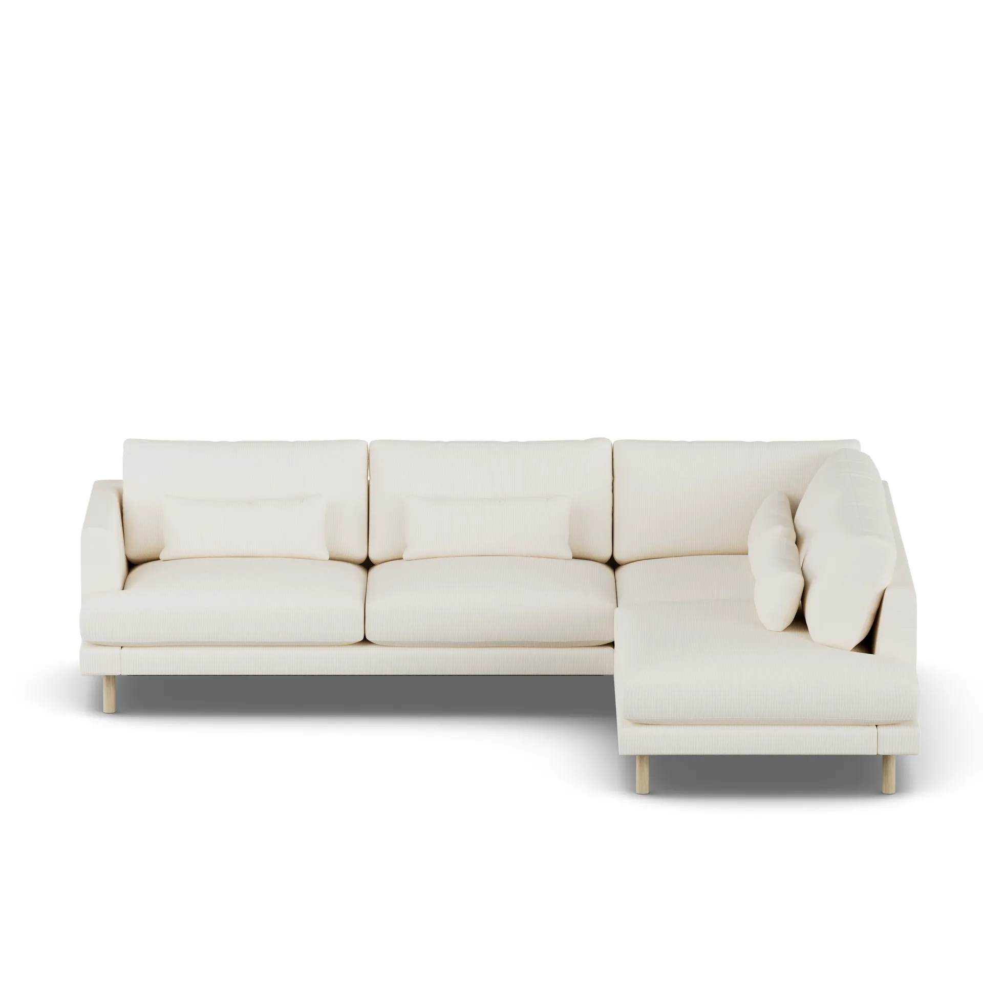 Bredhult sofa, Jump Off White 1954-witgeoliede eiken, 3-zits A1 1898