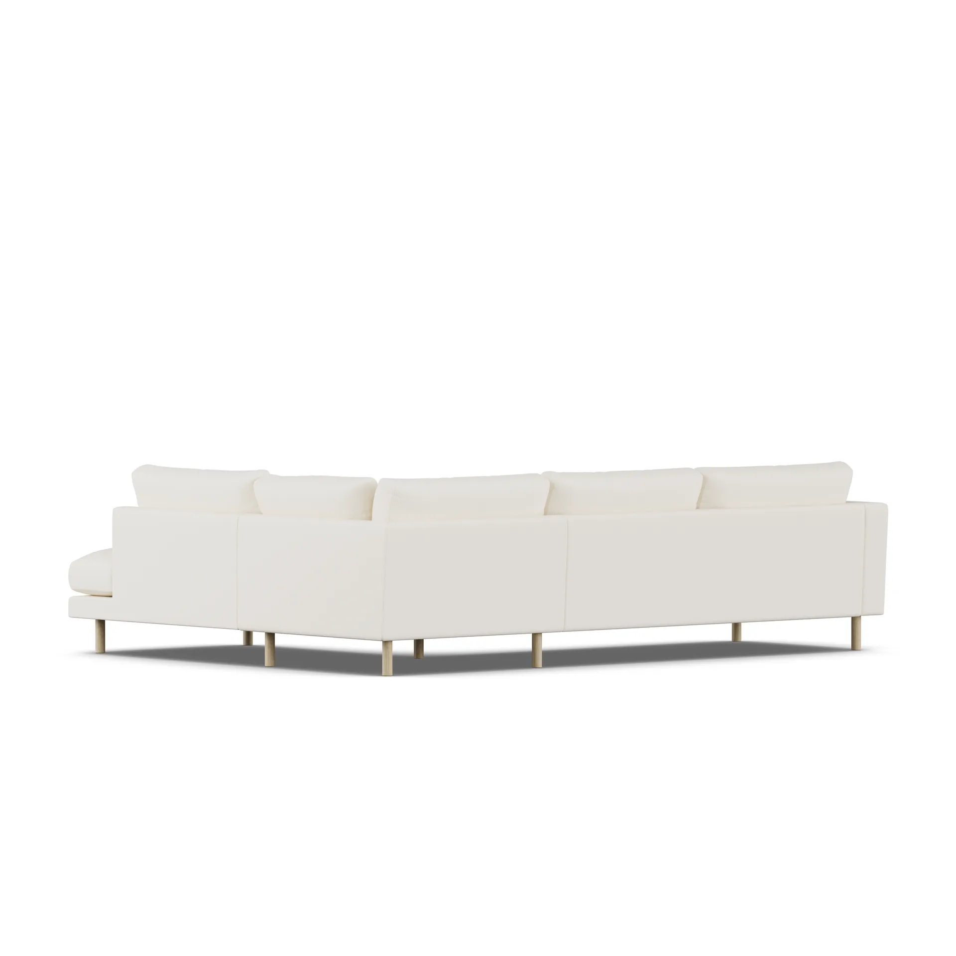 Bredhult sofa, Jump Off White 1954-witgeoliede eiken, 3-zits A1 1898