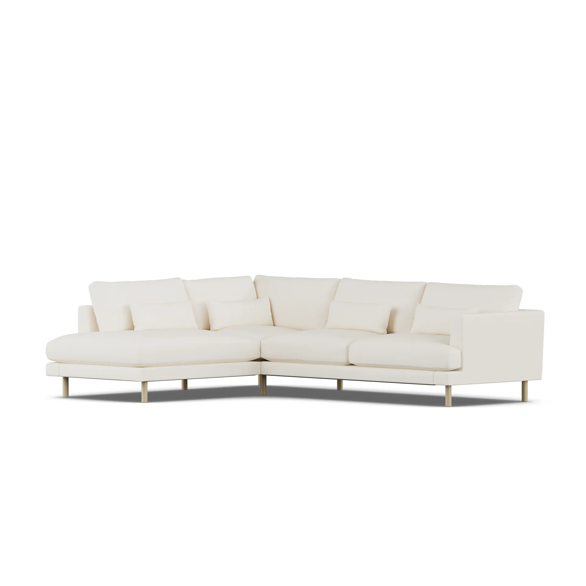 Bredhult sofa, Jump Off White 1954-witgeoliede eiken, 3-zits A2 1898