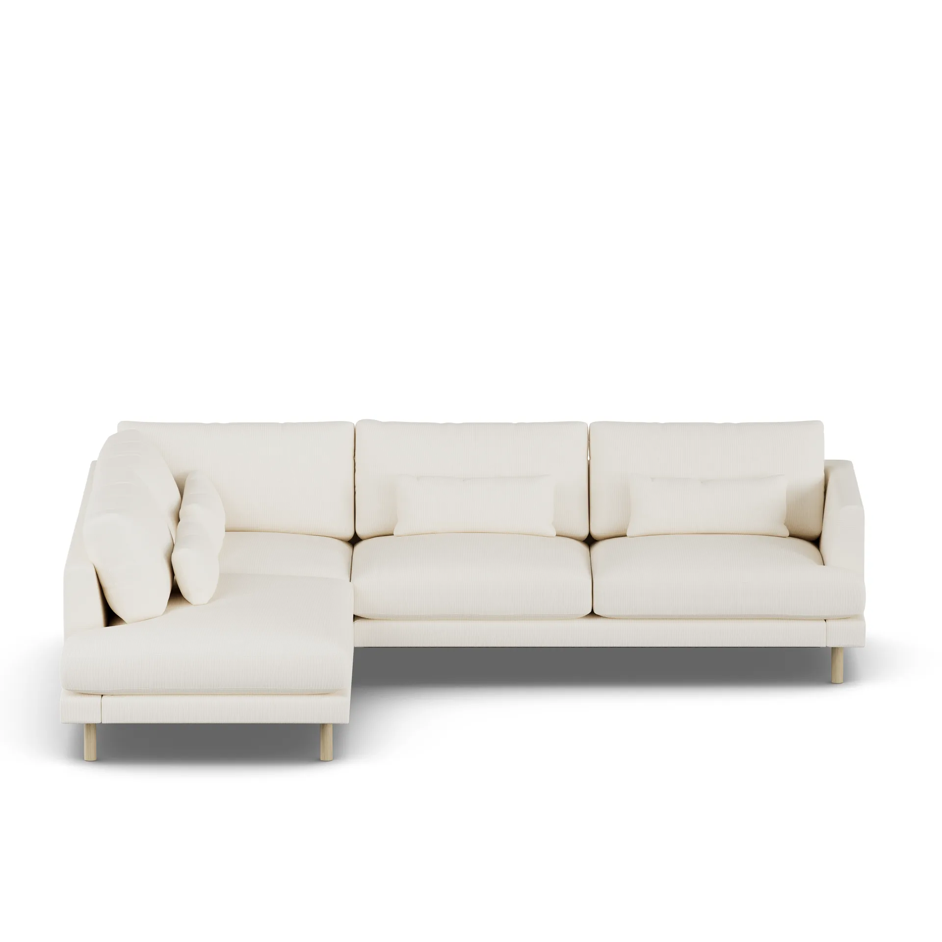 Bredhult sofa, Jump Off White 1954-witgeoliede eiken, 3-zits A2 1898