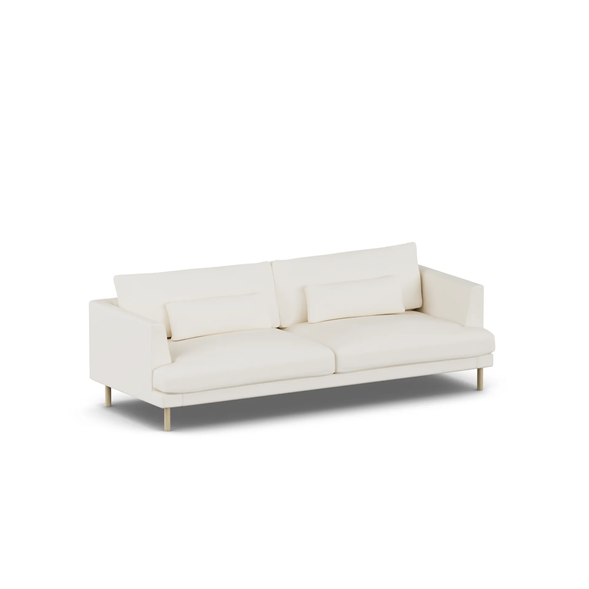 Bredhult sofa, Jump Off White 1954-witgeoliede eiken, 3-zits 1898