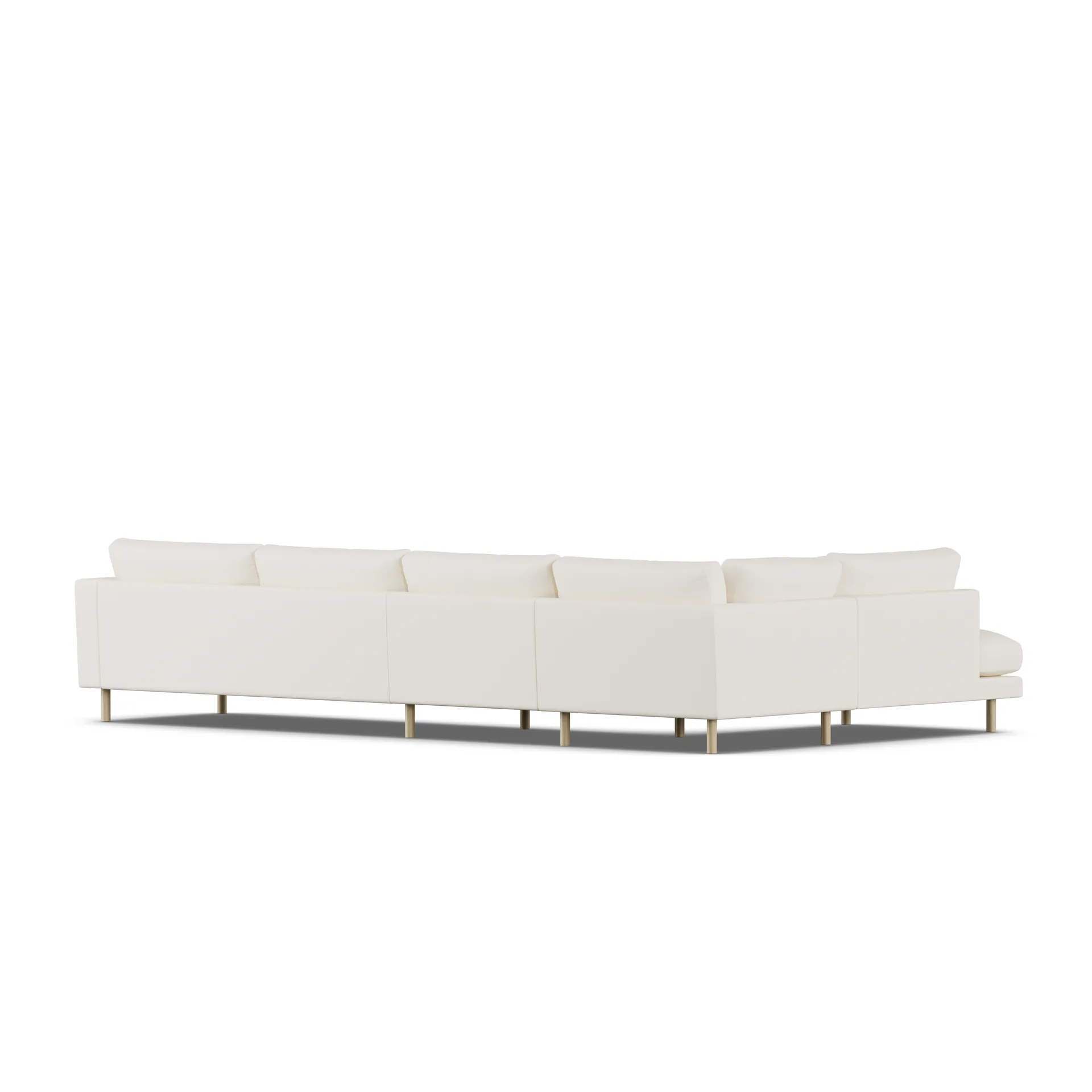 Bredhult sofa, Jump Off White 1954-witgeoliede eiken, 4-zits B2 1898