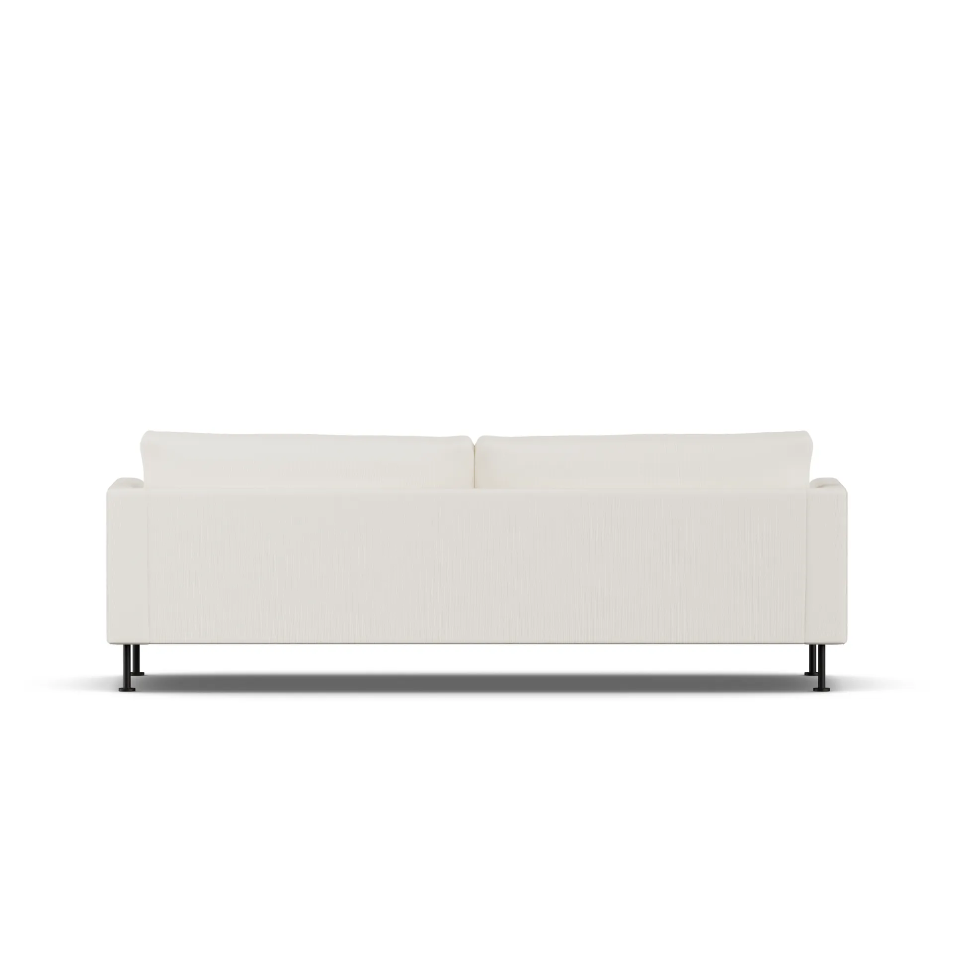 Bredhult sofa, Jump Off White 1954-zwart staal, 3-zits 1898