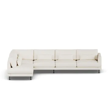 Bredhult sofa - Jump Off White 1954-zwart staal, 4-zits B2 - 1898