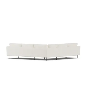 Bredhult sofa - Jump Off White 1954-zwart staal, hoekbank F - 1898