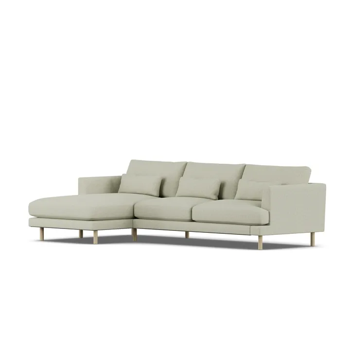 Bredhult sofa - Luiza Beige 3981-witgeoliede eiken, 2,5-zits C2 - 1898