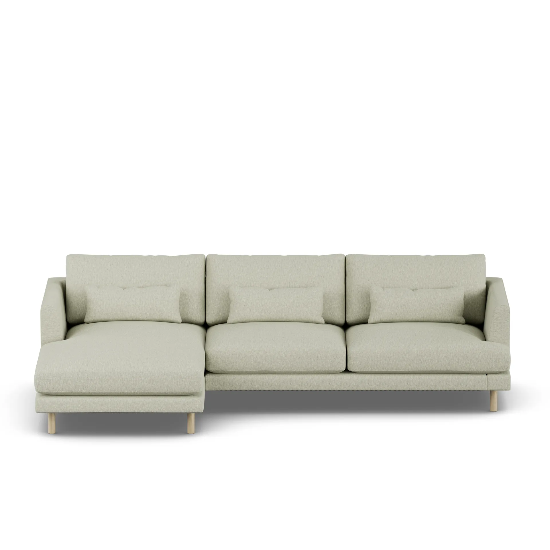 Bredhult sofa, Luiza Beige 3981-witgeoliede eiken, 2,5-zits C2 1898