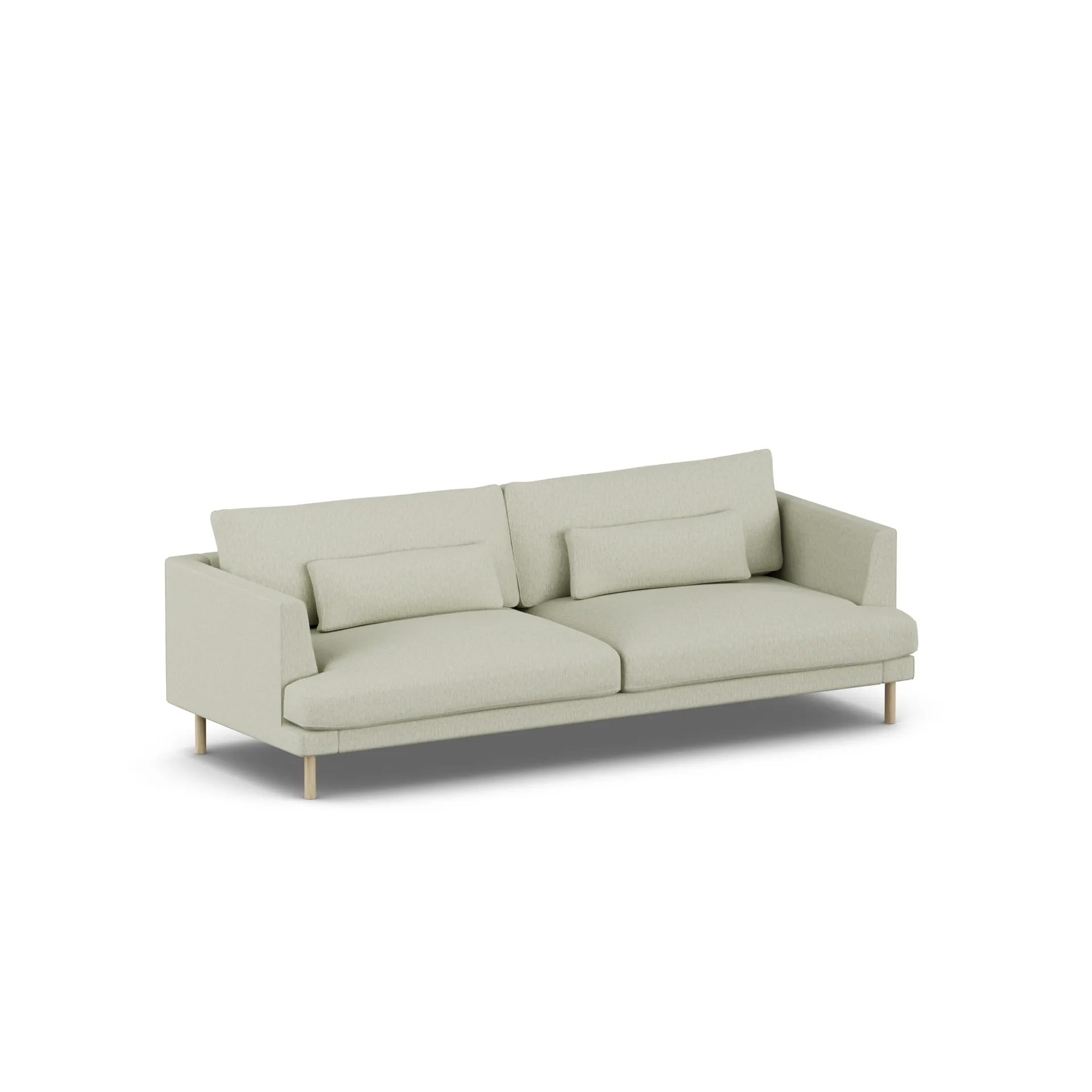 Bredhult sofa, Luiza Beige 3981-witgeoliede eiken, 3-zits 1898
