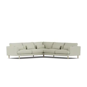 Bredhult sofa - Luiza Beige 3981-witgeoliede eiken, hoekbank F - 1898