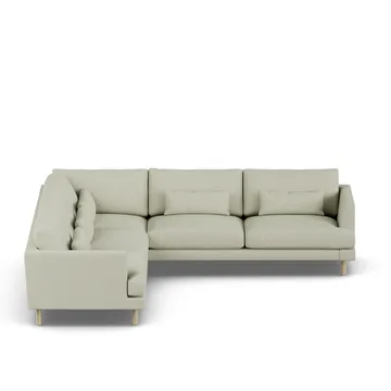 Bredhult sofa - Luiza Beige 3981-witgeoliede eiken, hoekbank F - 1898