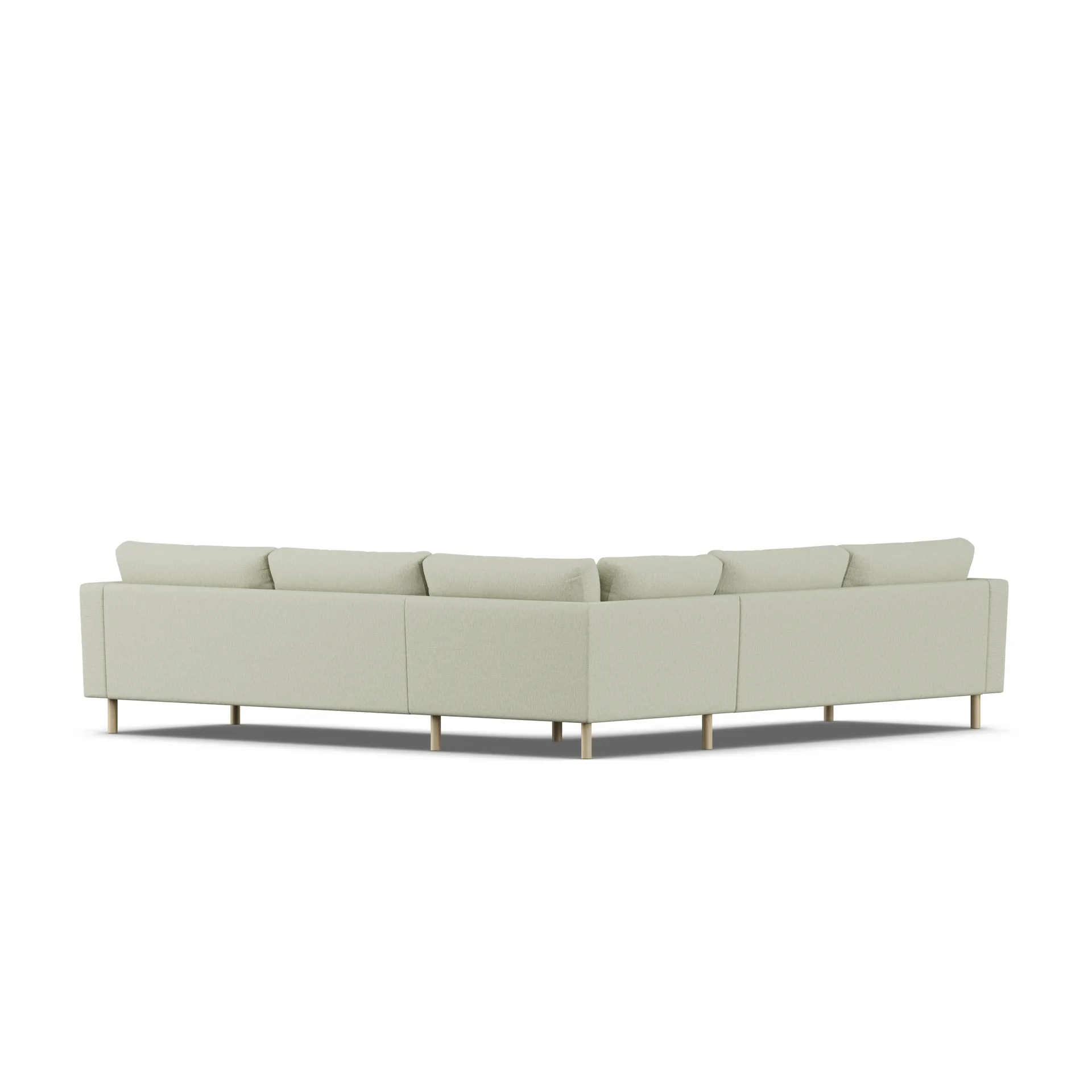 Bredhult sofa, Luiza Beige 3981-witgeoliede eiken, hoekbank F 1898