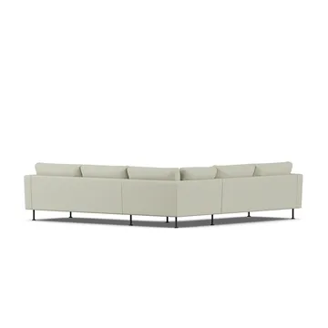 Bredhult sofa - Luiza Beige 3981-zwart staal, hoekbank F - 1898