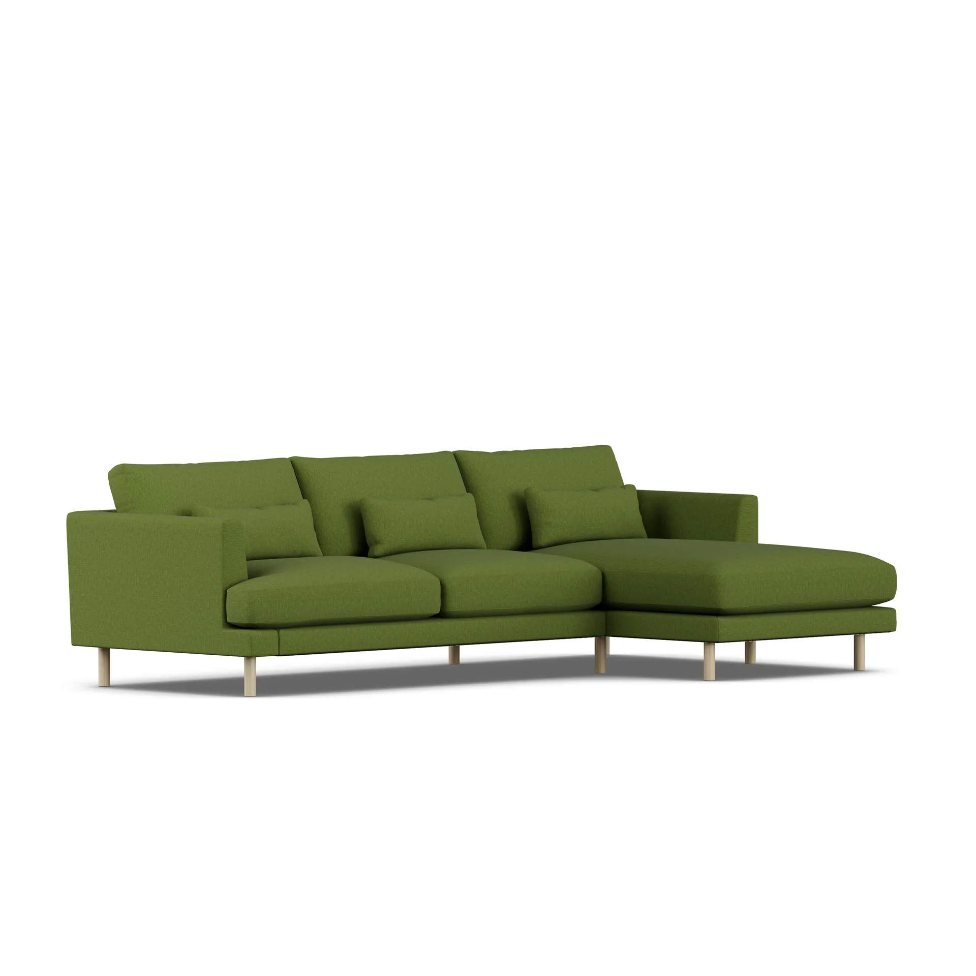 Bredhult sofa, Luiza Green 3975-witgeoliede eiken, 2,5-zits C1 1898