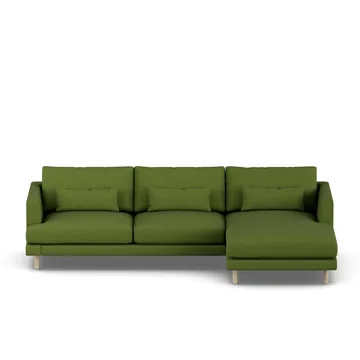 Bredhult sofa - Luiza Green 3975-witgeoliede eiken, 2,5-zits C1 - 1898