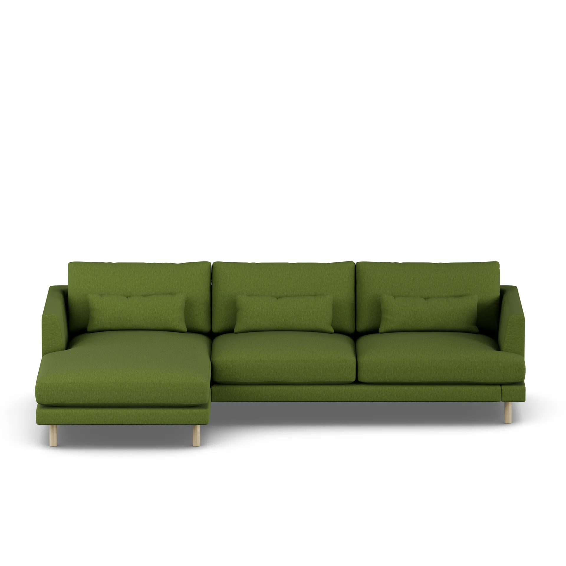 Bredhult sofa, Luiza Green 3975-witgeoliede eiken, 2,5-zits C2 1898
