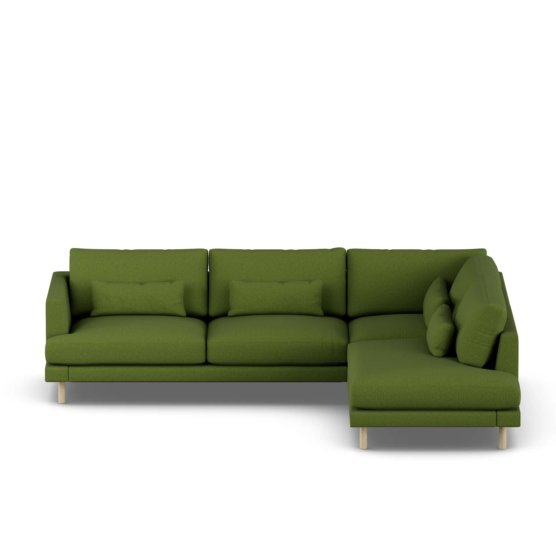 Bredhult sofa, Luiza Green 3975-witgeoliede eiken, 3-zits A1 1898