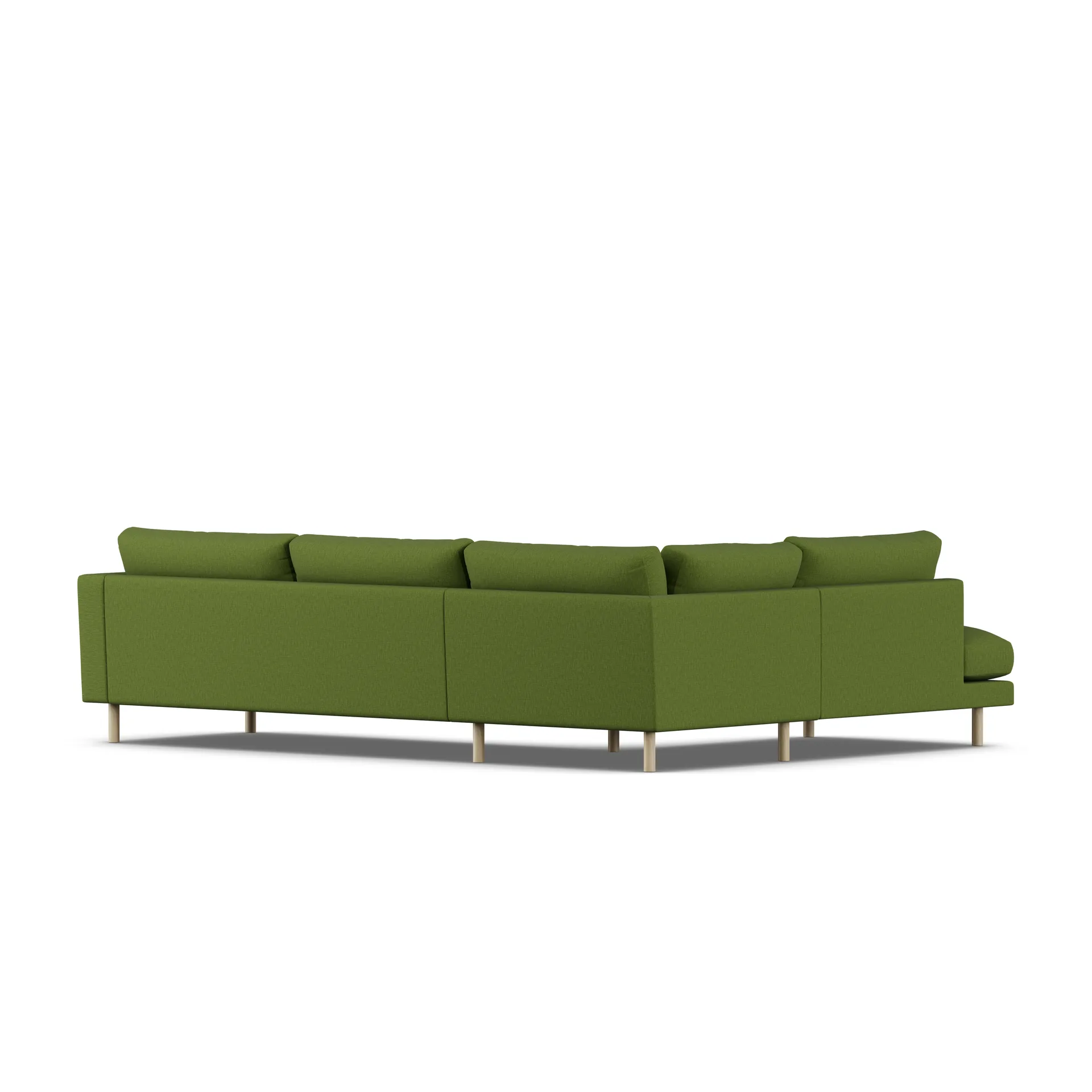 Bredhult sofa, Luiza Green 3975-witgeoliede eiken, 3-zits A2 1898