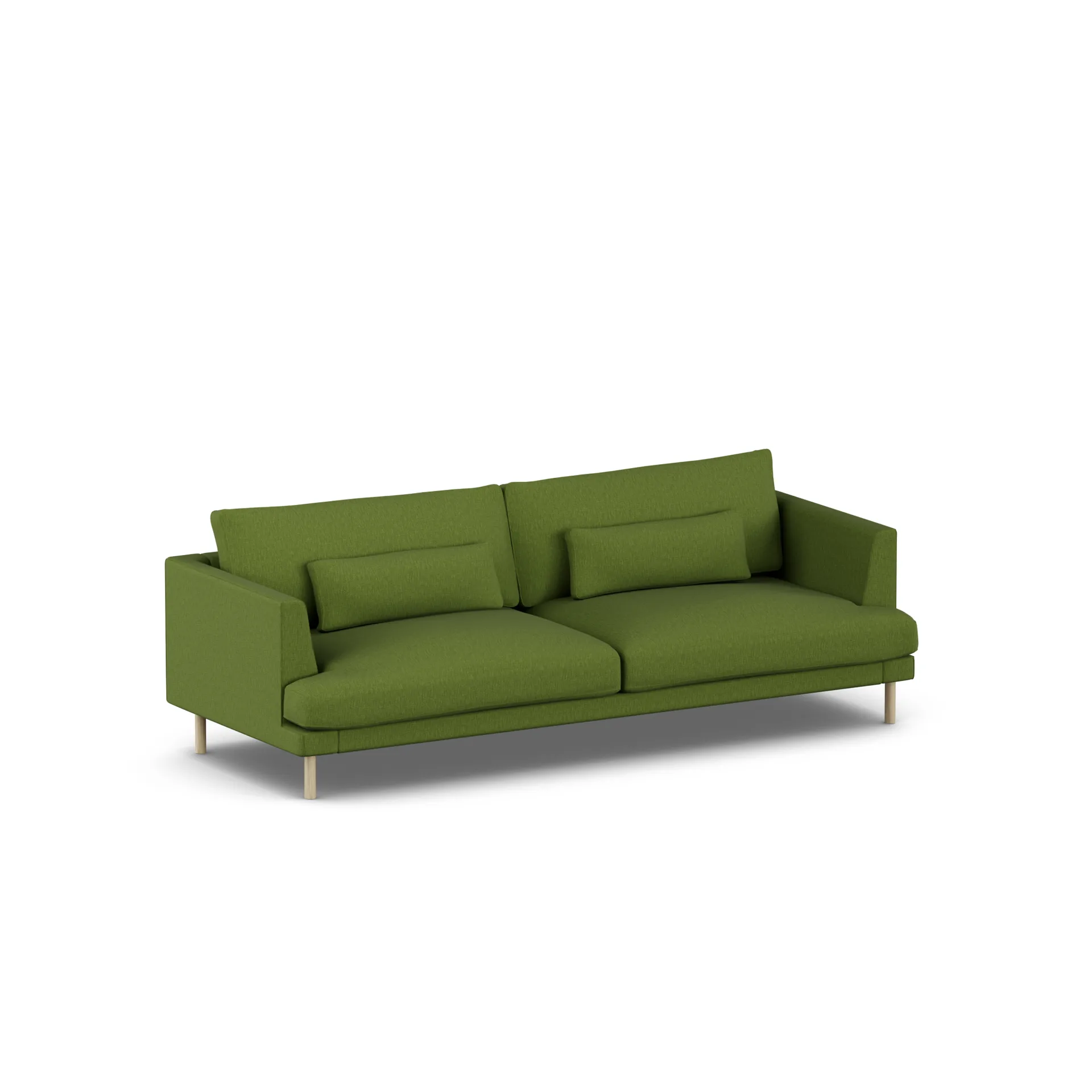 Bredhult sofa, Luiza Green 3975-witgeoliede eiken, 3-zits 1898