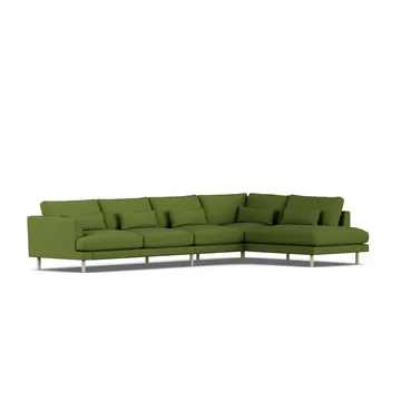Bredhult sofa - Luiza Green 3975-witgeoliede eiken, 4-zits B1 - 1898