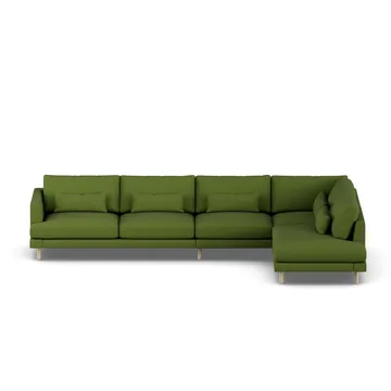 Bredhult sofa - Luiza Green 3975-witgeoliede eiken, 4-zits B1 - 1898